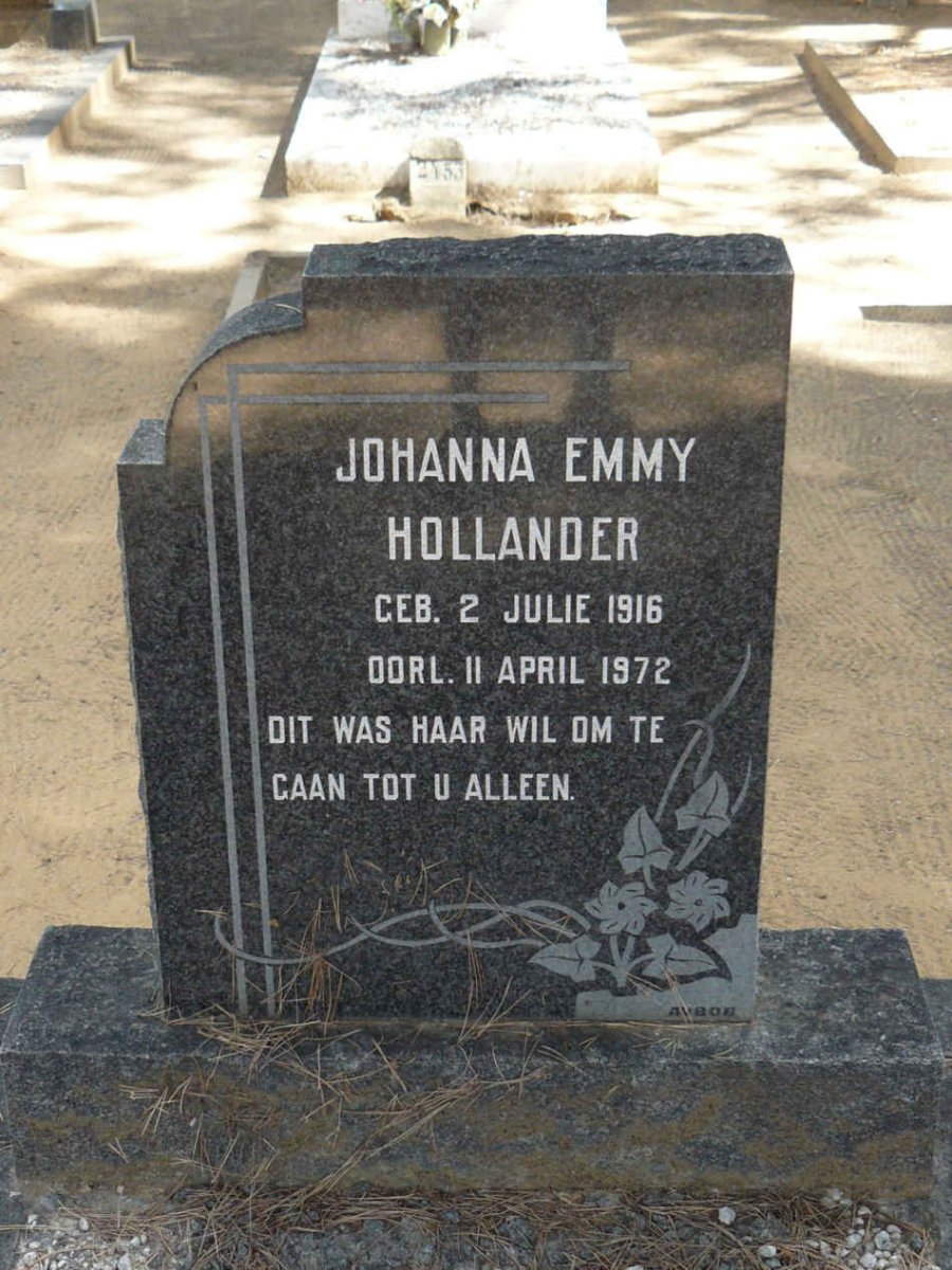 HOLLANDER Johanna Emmy 1916-1972