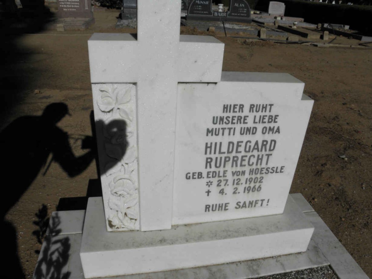 HOESSLE Hildegard Ruprecht, von nee EDLE 1902-1966