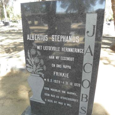 JACOBS Albertus Stephanus 1929-1973