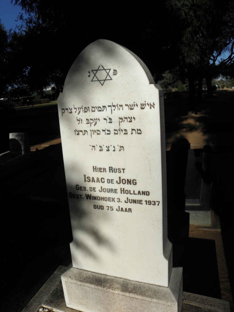 JONG Isaac, de -1937