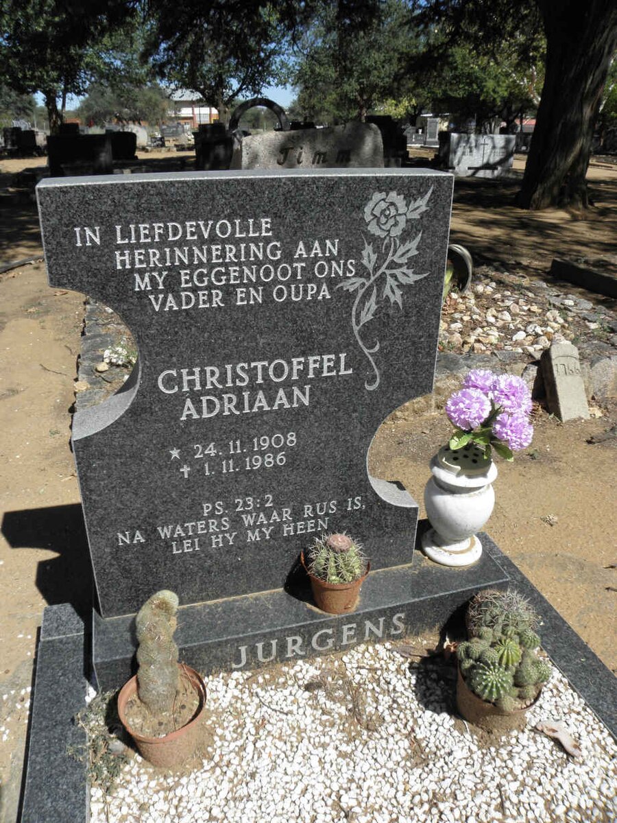 JURGENS Christoffel Adriaan 1908-1986
