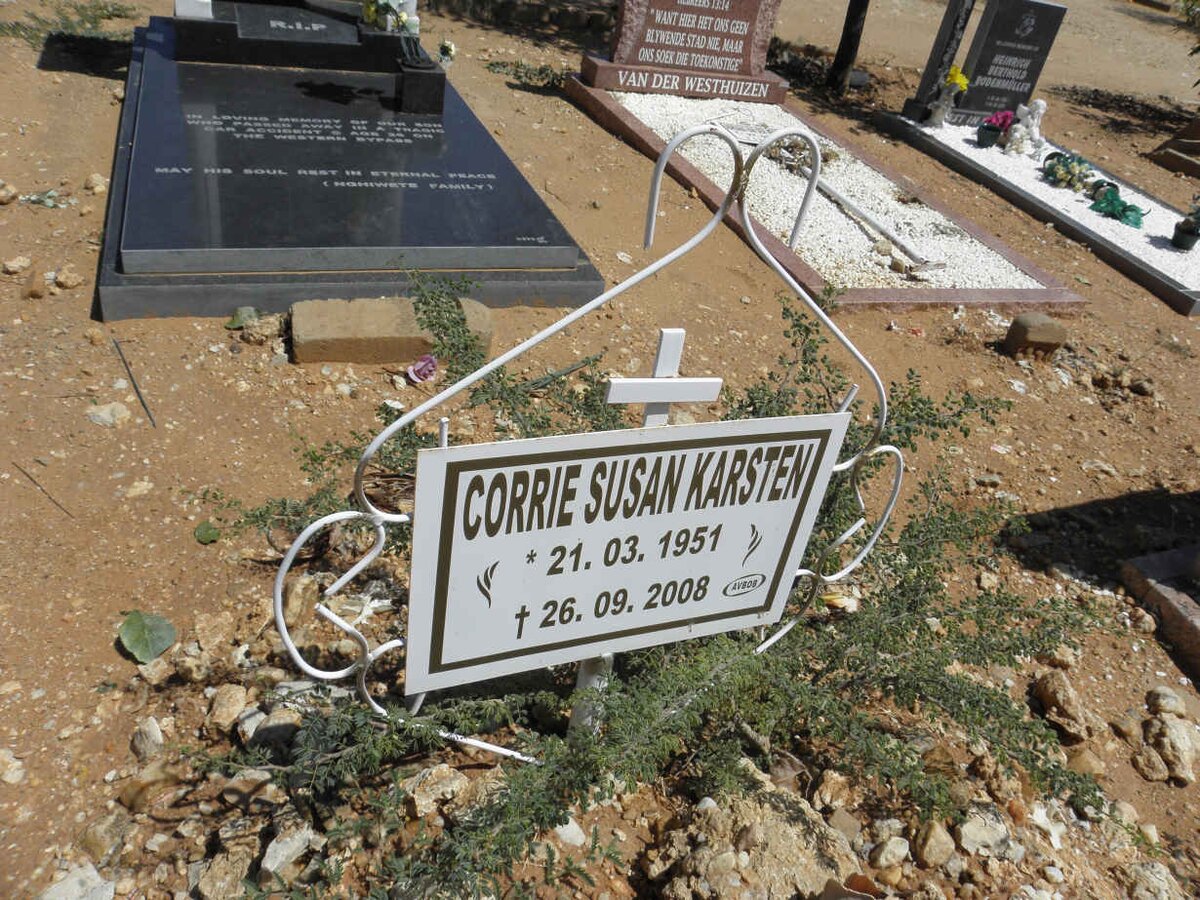 KARSTEN Corrie Susan 1951-2008