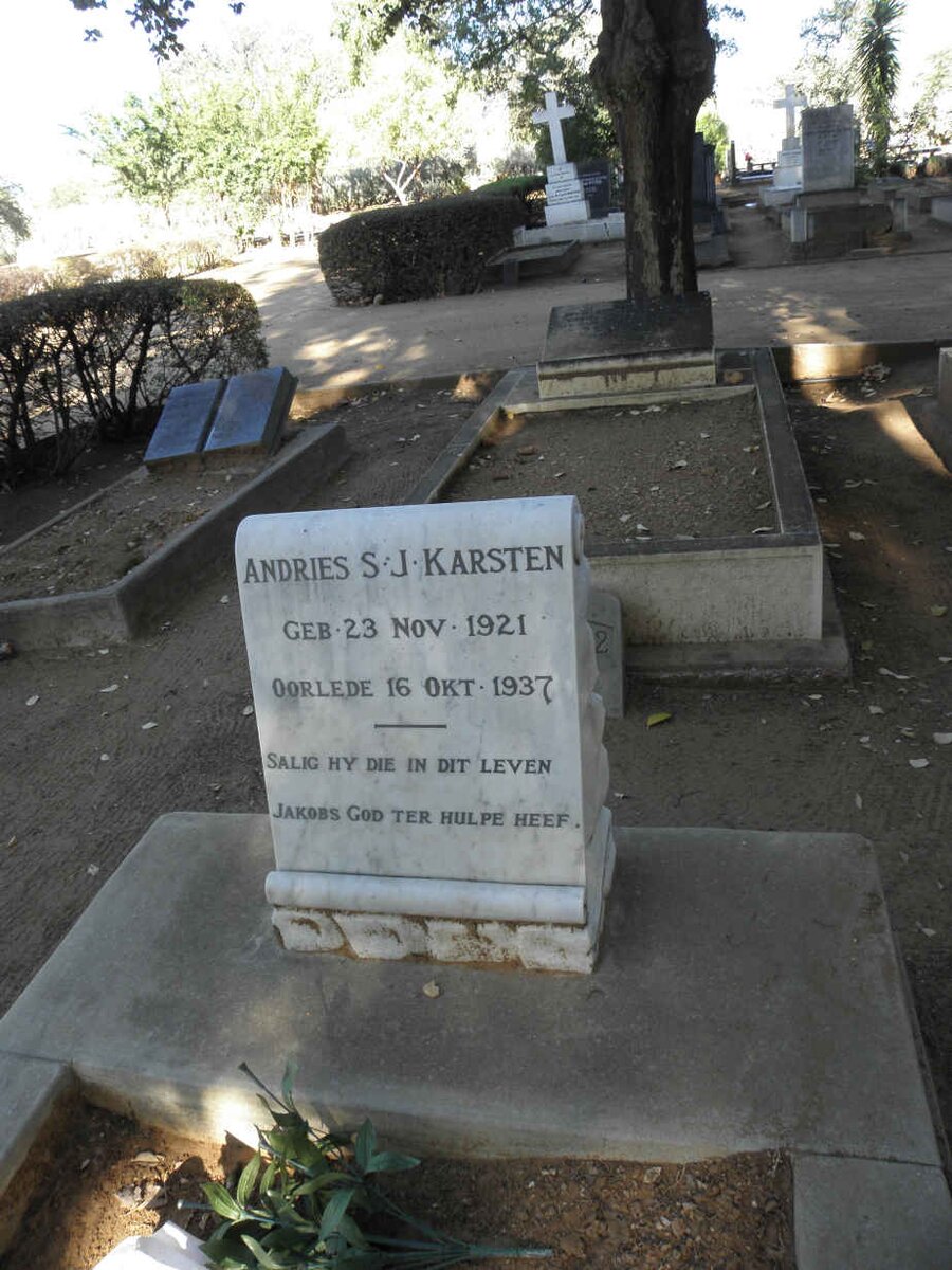 KARSTEN Andries S.J. 1921-1937