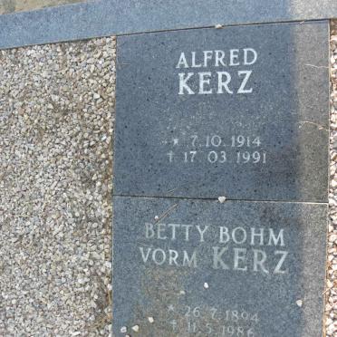 KERZ Alfred 1914-1991 :: BOHM Betty vorm. KERZ 1894-1986