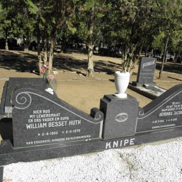 KNIPE William Besset Huth 1905-1970 &amp; Hendrika Jacoba 1914-1998