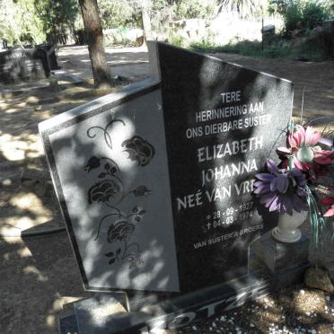KOTZE Elizabeth Johanna nee VAN VRE? 1927-1974