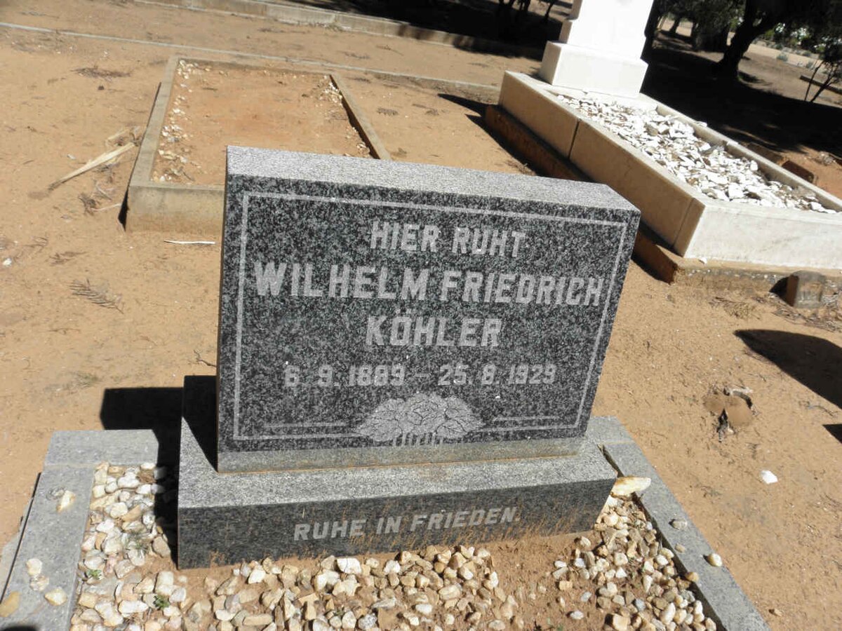 KÖHLER Wilhelm Friedrich 1889-1929