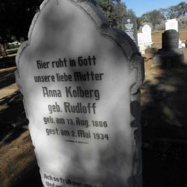 KOLBERG Anna nee RUDLOFF 1886-1934