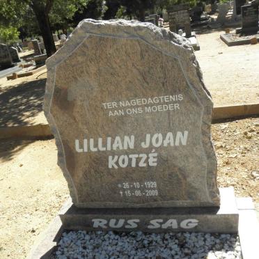 KOTZÉ Lillian Joan 1929-2009