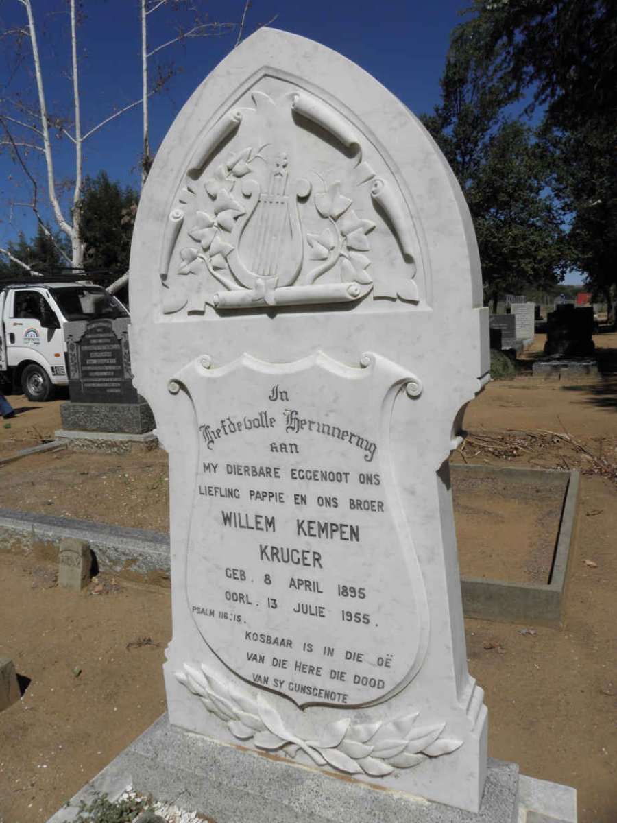 KRUGER Willem Kempen 1895-1955