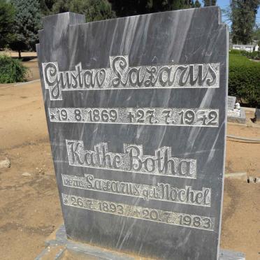 LAZARUS Gustav 1869-1942 :: BOTHA Käthe voorheen LAZARUS nee NÖCHEL 1893-1983