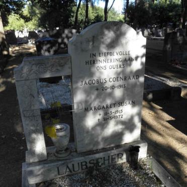 LAUBSCHER Jacobus Coenraad 1913- &amp; Margaret Susan 1915-1972