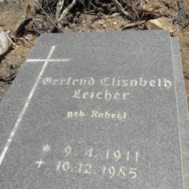 LEICHER Getrud Elisabeth nee RABEHL 1911-1985