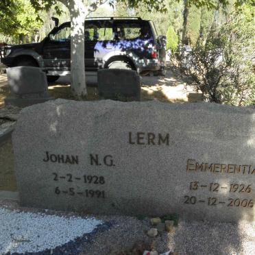 LERM Johan N.G. 1928-1991 &amp; Emmerentia 1926-2006