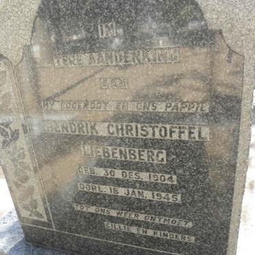 LIEBENBERG Hendrik Christoffel 1904-1945