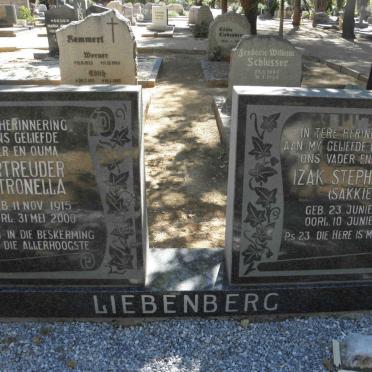 LIEBENBERG Izak Stephanus 1912-1981 &amp; Gertreuder Petronella 1915-2000