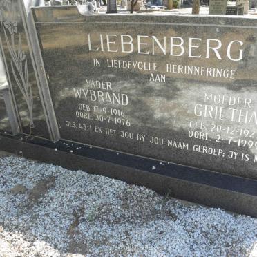 LIEBENBERG Wybrand 1916-1976 &amp; Grietha 1927-1999
