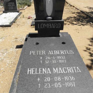 LOMBARD Peter Albertus 1932-1977 &amp; Helena Magrita 1936-1987