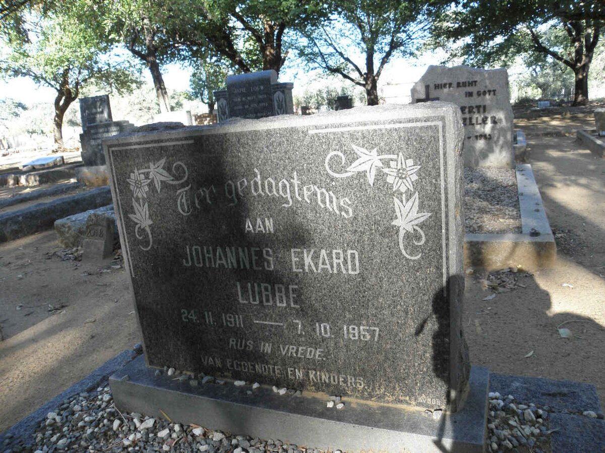 LUBBE Johannes Ekard 1911-1957