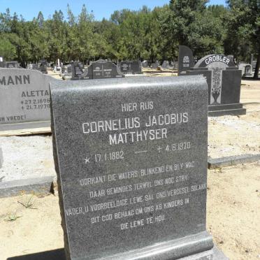 MATTHYSER Cornelius Jacobus 1882-1970