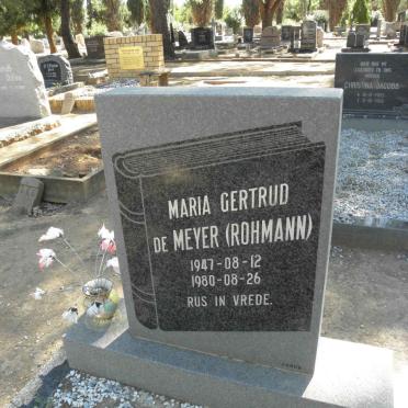 MEYER Maria Gertrud, de nee ROHMANN 1947-1980