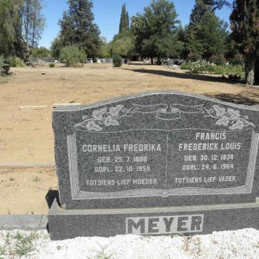 MEYER Francis Frederick Louis 1874-1964 &amp; Cornelia Fredrika 1888-1959