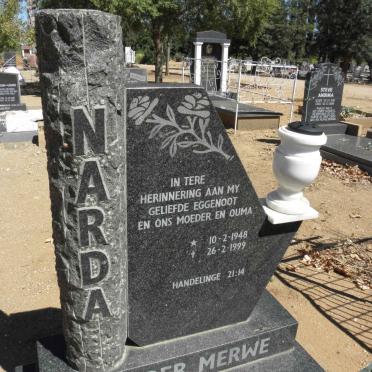 MERWE Narda, van der 1948-1999