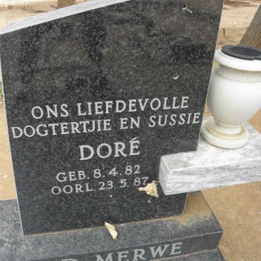 MERWE Dore, v.d. 1982-1987