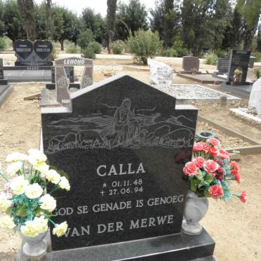 MERWE Calla, van der 1948-1994