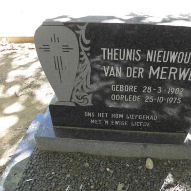 MERWE Theunis Nieuwoudt, van der 1902-1975