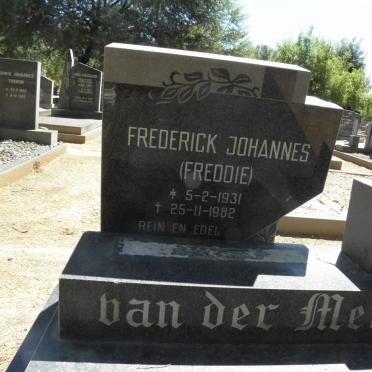 MERWE Frederick Johannes, van der 1931-1982