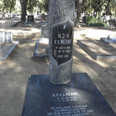 MERWE H.J.H., v.d. 1891-1972 :: MERWE H.P., v.d. 1939-2007