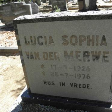 MERWE Lucia Sophia, van der 1926-1976