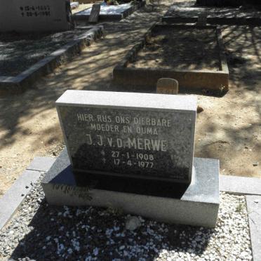 MERWE J.J., v.d. 1908-1977