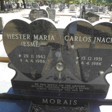 MORAIS Carlos Inacio 1951-1986 &amp; Hester Maria 1962-1986
