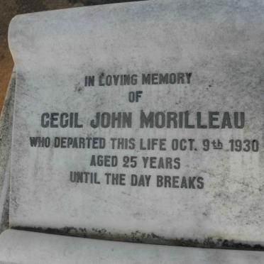 MORILLEAU Cecil John -1930