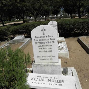 MÜLLER Elisabeth Anna Elfriede nee HERMANN 1891-1946 :: MÜLLER Klaus 1923-1979  