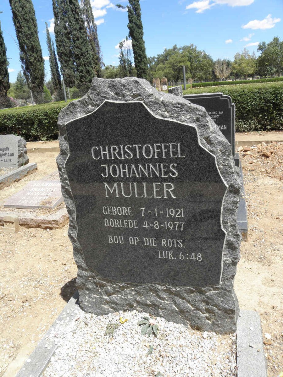 MULLER Christoffel Johannes 1921-1977