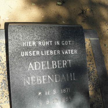 NEBENDAHL Adelbert 1871-1955