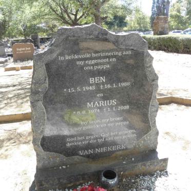 NIEKERK Ben, van 1943-1988 :: NIEKERK Marius, van 1974-2008