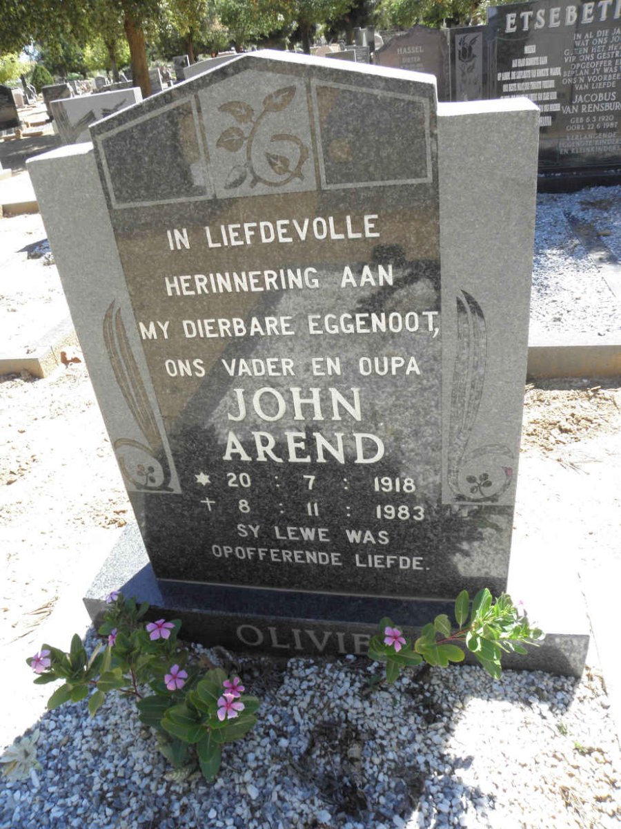 OLIVIER John Arend 1918-1983