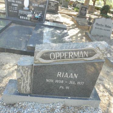 OPPERMAN Riaan 1958-1977