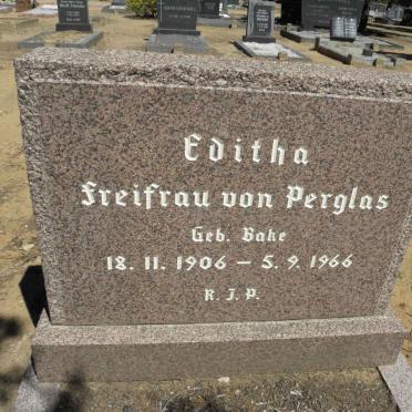PERGLAS Editha, von nee BAKE 1906-1966