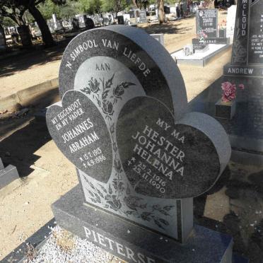 PIETERSE Johannes Abraham 1915-1986 &amp; Hester Johanna Helena 1916-1990