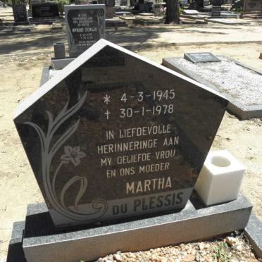 PLESSIS Martha, du 1945-1978