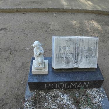 POOLMAN Rhode Elizabeth 1978-1978