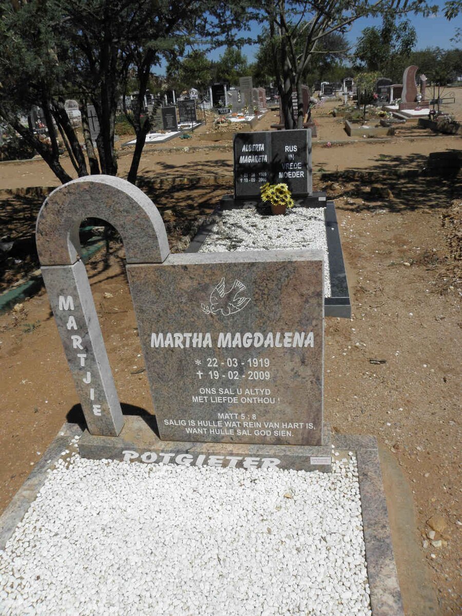POTGIETER Martha Magdalena 1919-2009