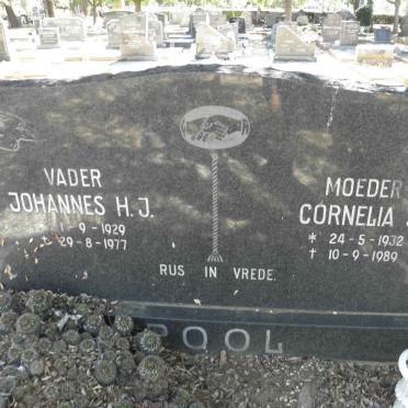 POOL Johannes H.J. 1929-1977 &amp; Cornelia S. 1932-1989