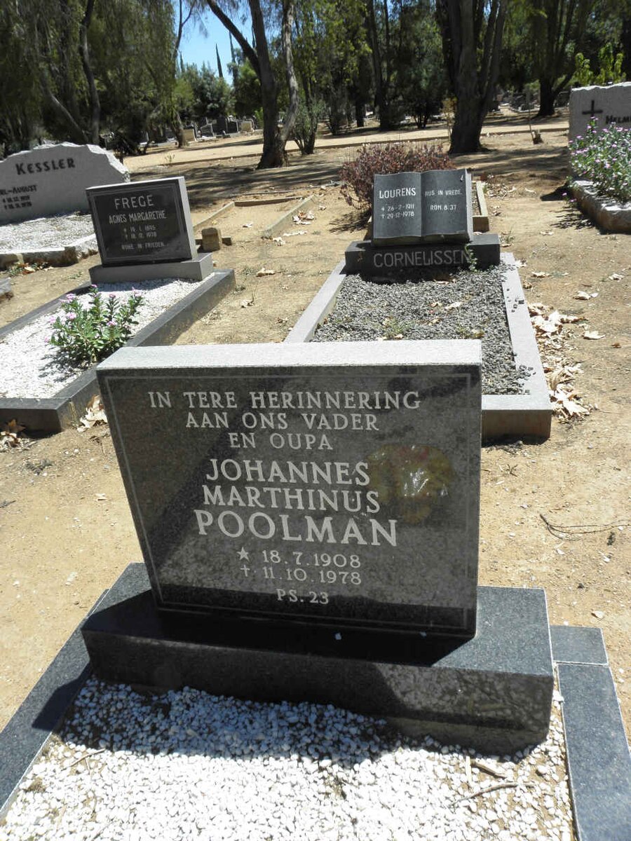 POOLMAN Johannes Marthinus 1908-1978