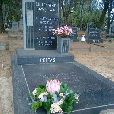 POTTAS Johan Jacob 1926-2012 &amp; Elizabeth Mathilda POTGIETER 1926-1972 :: POTTAS Marietjie nee DE JAGER 1938-2011